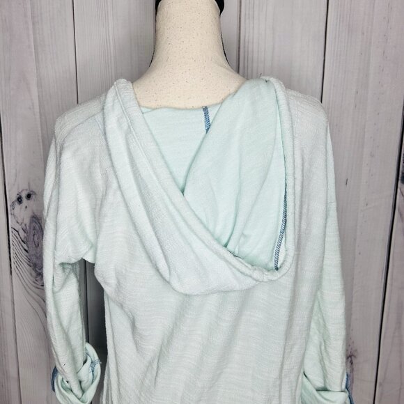 Columbia Hooded Top Seafoam Green Lightweight Pullover Drawstring Hoodie Sz M - Picture 8 of 9